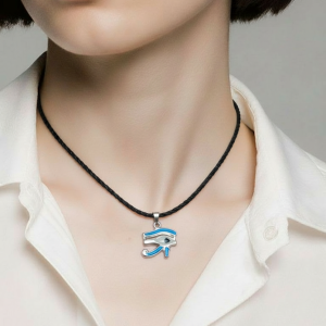 Colgante ojo de horus en plata 925 con turquesa